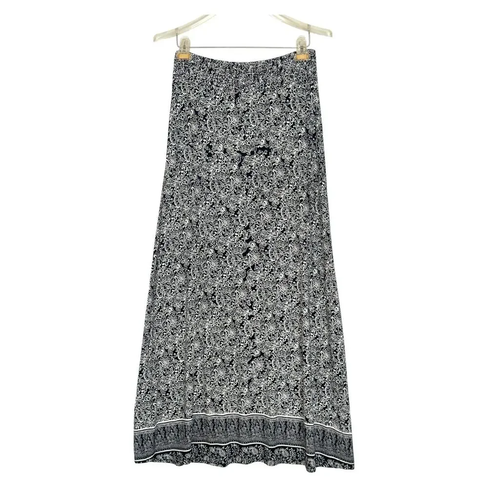 Cynthia Rowley Convertible Floral Maxi Skirt Dress S Boho Casual